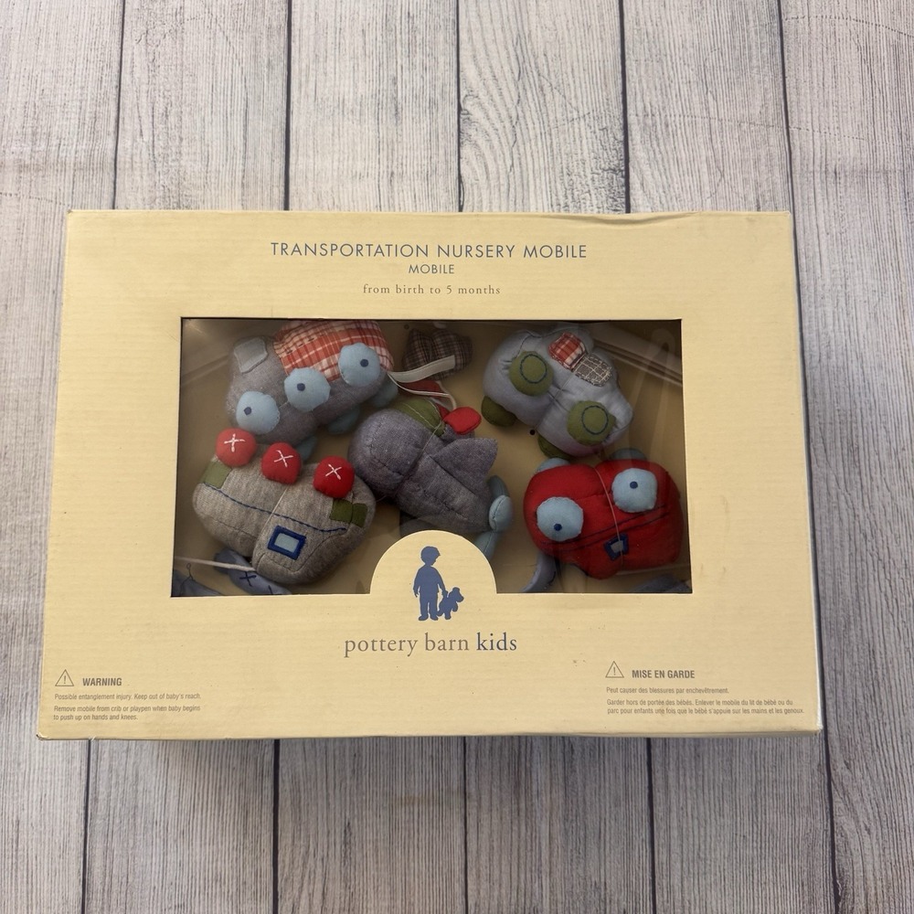 Pottery Barn Kids Transportation Train Crib Nursery Mobile TOY NIB RARE FIND Y2K